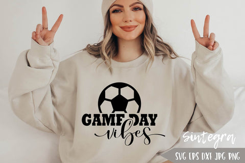 Game Day Vibes SVG, Soccer SVG Free For Commercial Use SVG Sintegra 