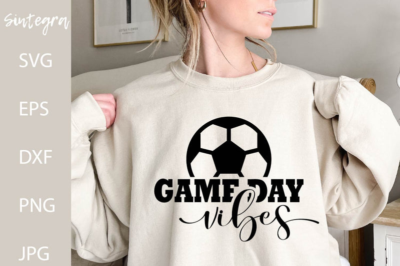 Game Day Vibes SVG, Soccer SVG Free For Commercial Use SVG Sintegra 