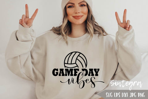 Game Day Vibes SVG, Volleyball SVG Free For Commercial Use SVG Sintegra 