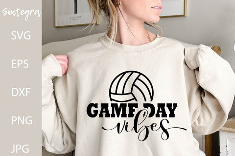 Game Day Vibes SVG, Volleyball SVG Free For Commercial Use SVG Sintegra 