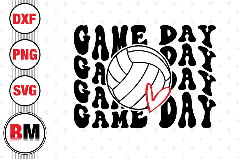 Game Day Volleyball SVG, PNG, DXF Files SVG BMDesign 