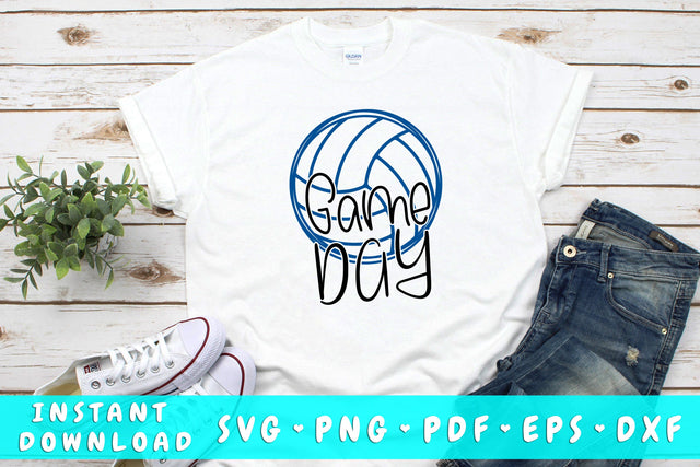 Game Day Volleyball SVG SVG HappyDesignStudio 