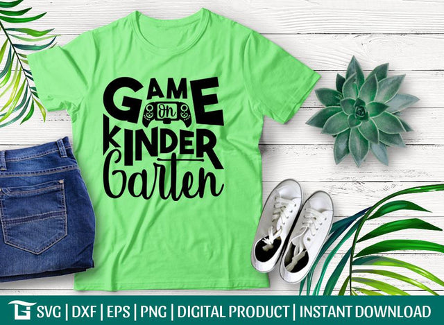 Game On Kindergarten SVG Cut File, Video Game Svg, Funny Boy Quote Svg, Gaming Svg SVG ETC Craft 