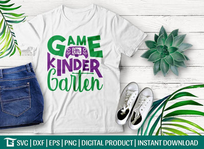 Game On Kindergarten Svg Cut File, Video Game Svg, Funny Boy Quote Svg, Gaming Svg, Tshirt Design, SVG ETC Craft 
