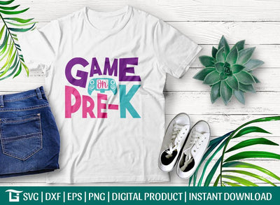 Game On Pre-K Svg Cut File, Kids Video Game Svg, Video Game Svg, School Svg, Tshirt Design, SVG ETC Craft 