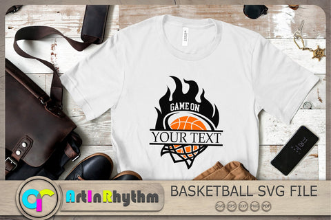 Game On Svg, Basketball Split Frame Monogram Svg, Basketball Svg SVG Artinrhythm shop 