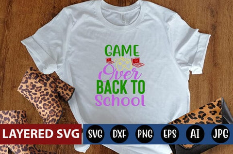 Game over Back to School Svg Cut File SVG Blessedprint 