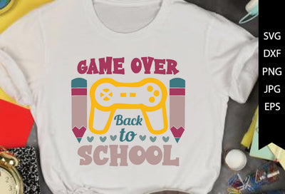 game over back-to-school SVG Cut File SVG md faruk hossain 