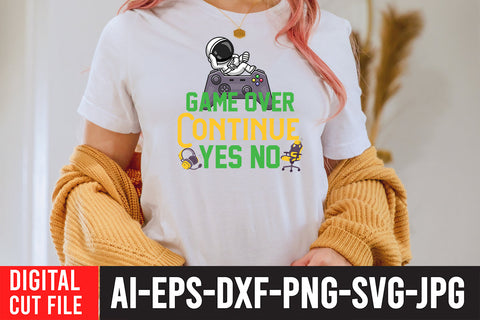 Game Over Continiue Ye no SVG Design SVG BlackCatsMedia 