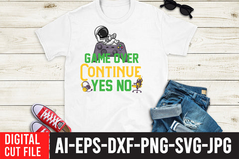 Game Over Continiue Ye no SVG Design SVG BlackCatsMedia 