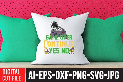 Game Over Continiue Ye no SVG Design SVG BlackCatsMedia 