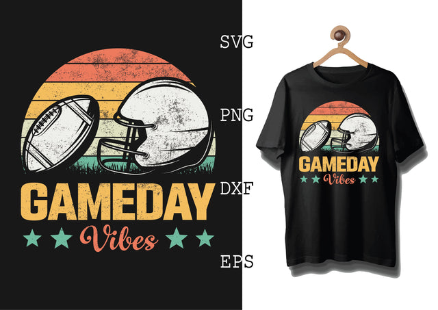 Gameday Vibes Svg, Football Season Svg, Football Team Svg, American Football Team Svg SVG DesignTShirt 
