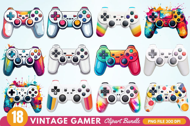 Gamer Clipart Bundle Sublimation Regulrcrative 