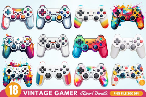 Gamer Clipart Bundle Sublimation Regulrcrative 