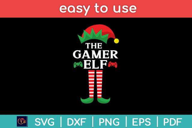 Gamer Elf Family Matching Christmas Group Funny Svg Cutting File SVG Helal 