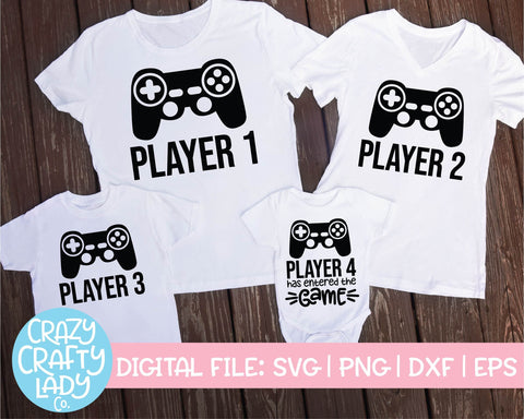 Gamer Pregnancy | Family Video Game SVG Cut File Bundle SVG Crazy Crafty Lady Co. 