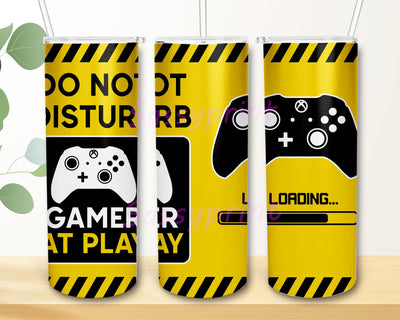 Gamer Stainless Steel Tumbler 20oz Skinny Straight & Tapered Sublimation Seamless Design Sublimation sassyprint 