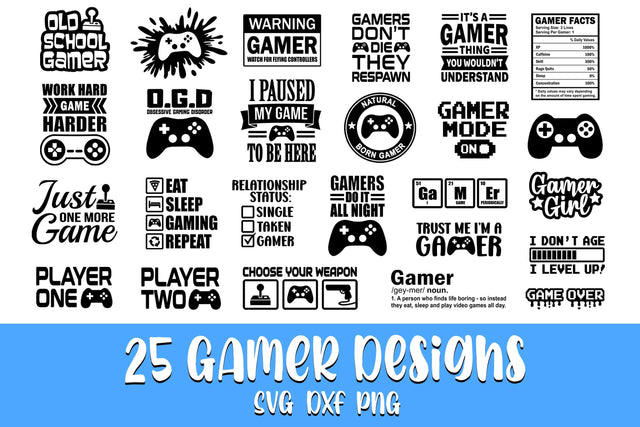 Gamer Svg Bundle, Gaming Svg, Gamer Sayings, Gamer Quotes SVG Litke Designs 