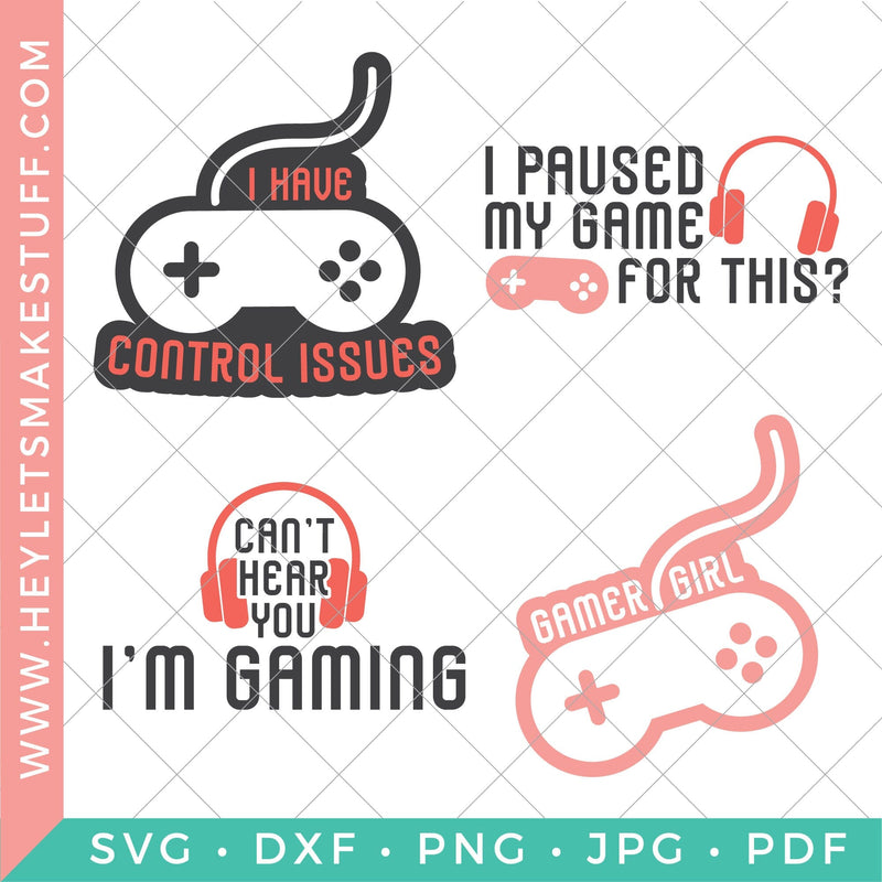 Gamer SVG Bundle SVG Hey Let's Make Stuff 