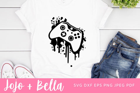 Gamer SVG, Controller svg, Controller splatter SVG, Gamer Controller Svg, Gamer Clipart, Cricut, Silhouette, SVG file SVG Jojo&Bella 