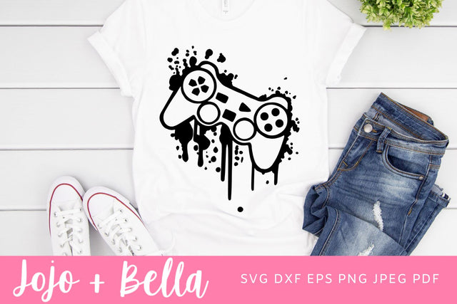 Gamer SVG, Controller svg, Controller Splatter svg, Gamer Controller Svg, Gamer Clipart, Cricut, Silhouette, SVG file SVG Jojo&Bella 