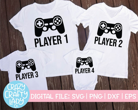 Gamer SVG Cut File Bundle | Family Video Game SVG Crazy Crafty Lady Co. 