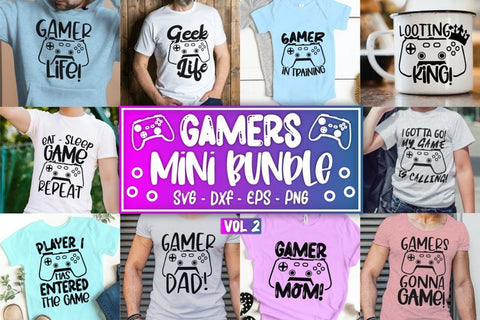 Gamer SVG Gaming SVG Mini Bundle Video Game SVG Bundle Vol 2 SVG Whistlepig Designs 
