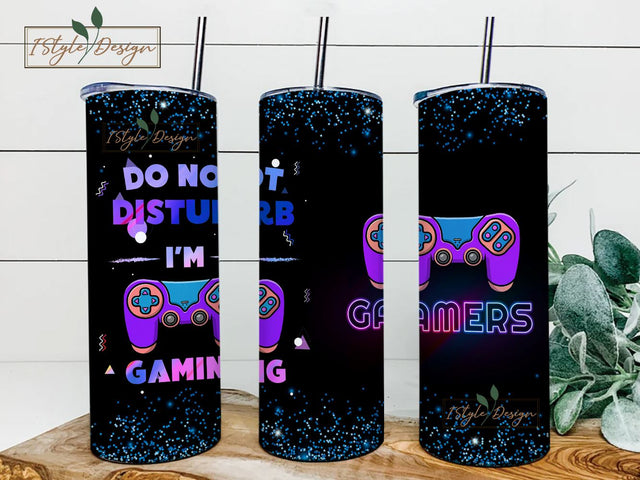 Gamer Tumbler sublimation designs download PNG, Game Tumbler Wrap, Inspirational Tumbler Design, Skinny Tumbler Design PNG Sublimation iStyleDesign 