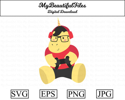 gamer unicorn - animal SVG MyBeautifulFiles 