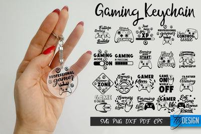Gaming Keychain SVG Bundle, Gamer SVG, Gamer MOM, Gaming SVG SVG Fly Design 
