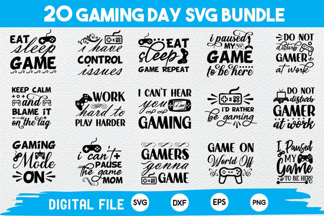 Gaming SVG Bundle,Gaming Quotes SVG Bundle,Gaming Cut Files SVG md faruk hossain 