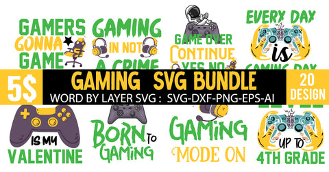 Gaming SVG Bundle,Gaming Quotes SVG Bundle,Gaming Cut Files,Gaming SVG Bundle, Gamer Svg, Game Svg, Game Controller Svg SVG BlackCatsMedia 