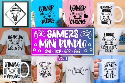 Gaming SVG Mini Bundle Gaming SVG Gamer SVG Bundle Vol 1 SVG Whistlepig Designs 