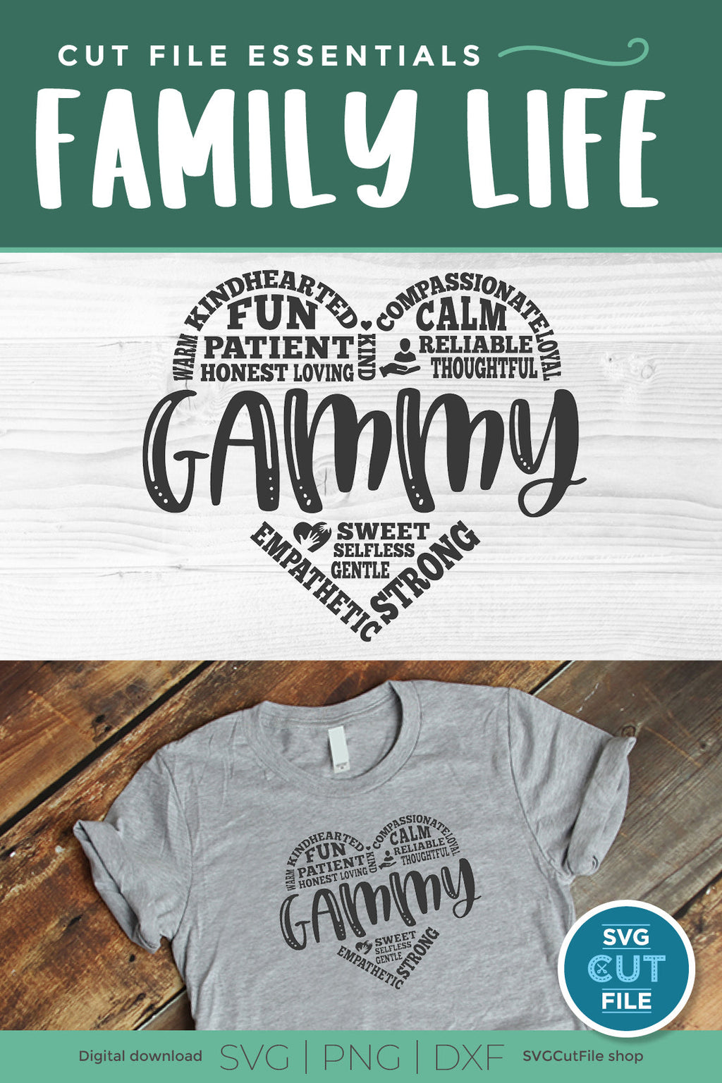 Gammy svg subway art for Cricut or Silhouette - So Fontsy