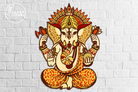 Leaf Ganesha Square Art Print| Buy High-Quality Posters and Framed Posters  Online - All in One Place – PosterGully