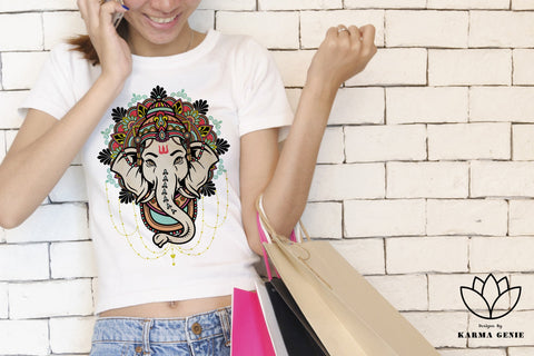 Ganesha Design - SVG PNG Indian Elephant Graphic Sublimation SVG Karma Genie Graphics 