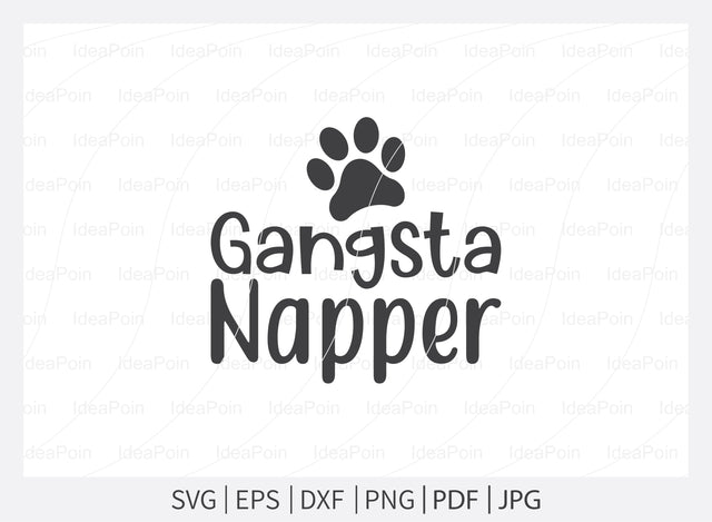 Gangsta napper svg, Dog Bandana svg, Dogs svg, Dog Shirt svg, Dog Bandana svg Vector, Dog Bandana Designs, Dog Life svg, Dog Lover svg, Dog Mom svg, Dog quotes SVG Dinvect 