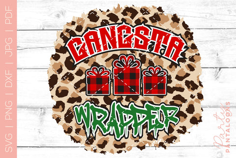 GANGSTA WRAPPER | funny Christmas sublimation PNG SVG Partypantaloons 