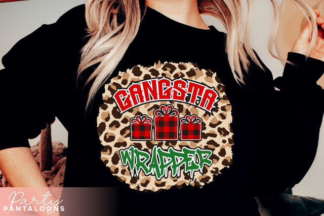 GANGSTA WRAPPER | funny Christmas sublimation PNG SVG Partypantaloons 