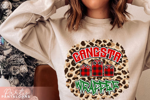 GANGSTA WRAPPER | funny Christmas sublimation PNG SVG Partypantaloons 