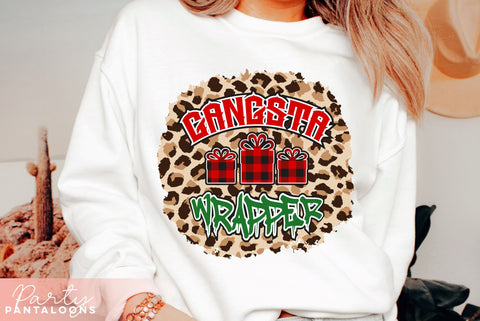 GANGSTA WRAPPER | funny Christmas sublimation PNG SVG Partypantaloons 
