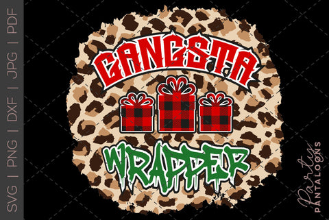 GANGSTA WRAPPER | funny Christmas sublimation PNG SVG Partypantaloons 