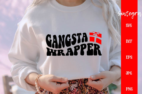 Gangsta Wrapper SVG, Christmas Shirt SVG Free For Commercial Use SVG Sintegra 