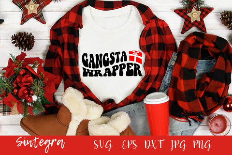 Gangsta Wrapper SVG, Christmas Shirt SVG Free For Commercial Use SVG Sintegra 