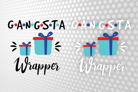 Gangsta Wrapper SVG | Gangsta shirt kid | Christmas Shirt SVG | Christmas Clipart | Dxf Cricut | Cricut silhouette ,svg cutting file SVG 1uniqueminute 