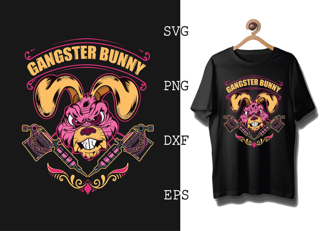 Gangster Bunny Svg, Bunny Babe Easter Svg, Bunny Svg, Welcome Spring Svg SVG DesignTShirt 