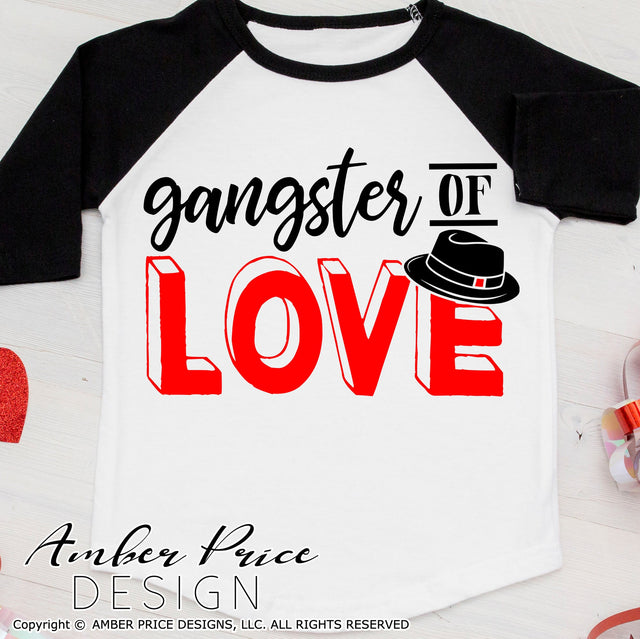 Gangster of Love SVG | Cute Valentine's Day SVG PNG DXF | Kid's Valentine's Day shirt SVG file SVG Amber Price Design 