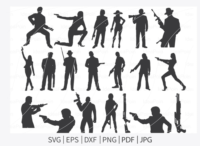 Gangster svg, Gangstar svg Bundle, Gangster png, Mafia Svg, Gangster eps, Gangster vector, Gangster cut files, Gangstar Silhouette SVG Dinvect 