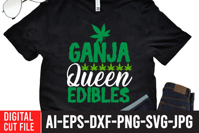 Ganja Queen Editable SVG Cut File SVG BlackCatsMedia 