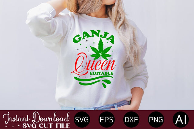 Ganja Queen Editable SVG SVG designmaster24 